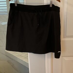 Slazenger Black Skirt with White Logo